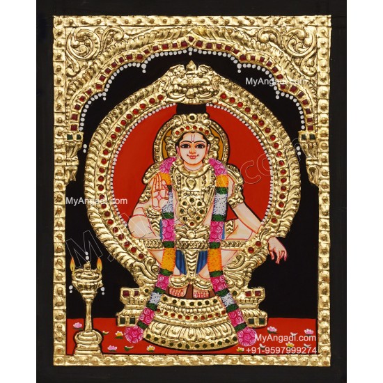 Aiyappan Tanjore Painting Aiyappan Tanjore Painting