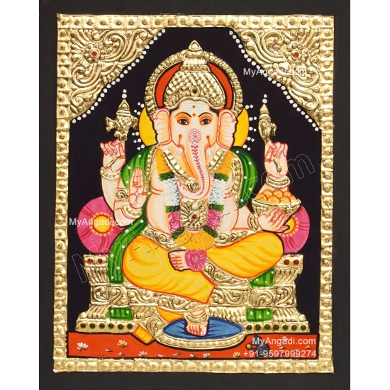 Ganapathi Tanjore Painting Ganapathi Tanjore Painting