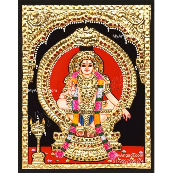 Aiyappan Tanjore Painting Aiyappan Tanjore Painting