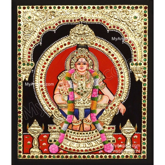 Iyyappan Tanjore Painting Iyyappan Tanjore Painting