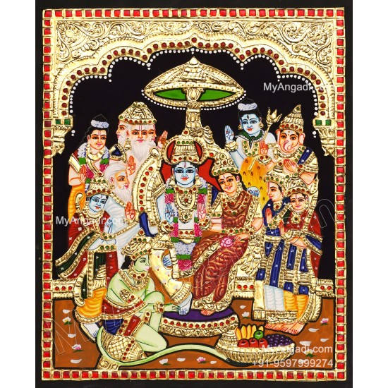 Ramar Pattabhisekam Tanjore Painting Ramar Pattabhisekam Tanjore Painting