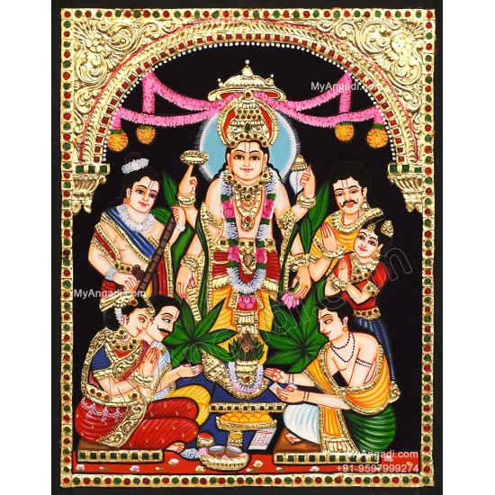 Sathyanarayana Tanjore Painting Sathyanarayana Tanjore Painting