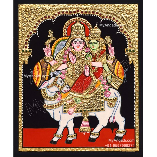 Pradhosam Sivan Parvathi Tanjore Painting