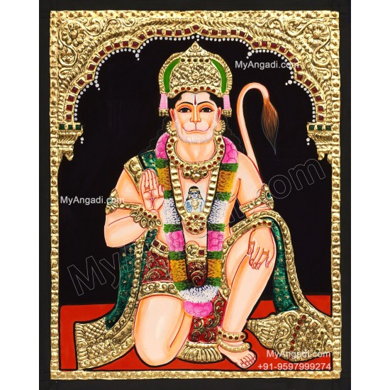 Hanuman Tanjore Painting Hanuman Tanjore Painting