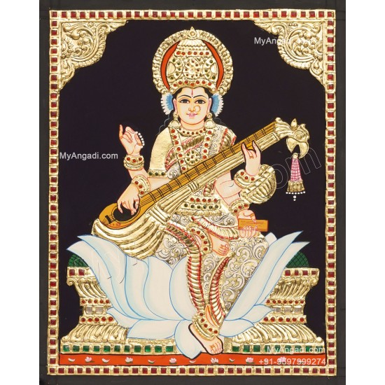 Saraswathi Tanjore Painting Saraswathi Tanjore Painting