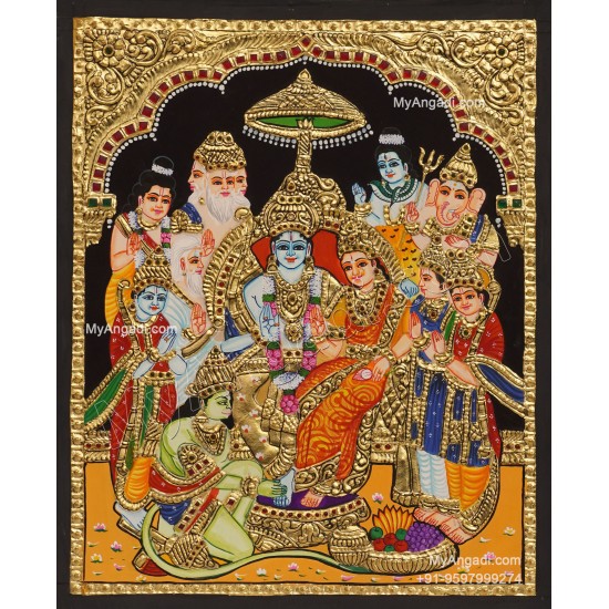 Ramar Pattabhisekam Tanjore Painting Ramar Pattabhisekam Tanjore Painting