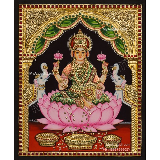 Gajalakshmi Tanjore Painting Gajalakshmi Tanjore Painting