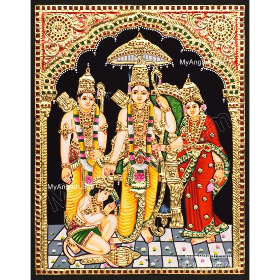 Ram Parivar Tanjore Painting Ram Parivar Tanjore Painting