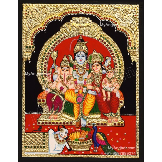 Shiva Family Tanjore Paintings