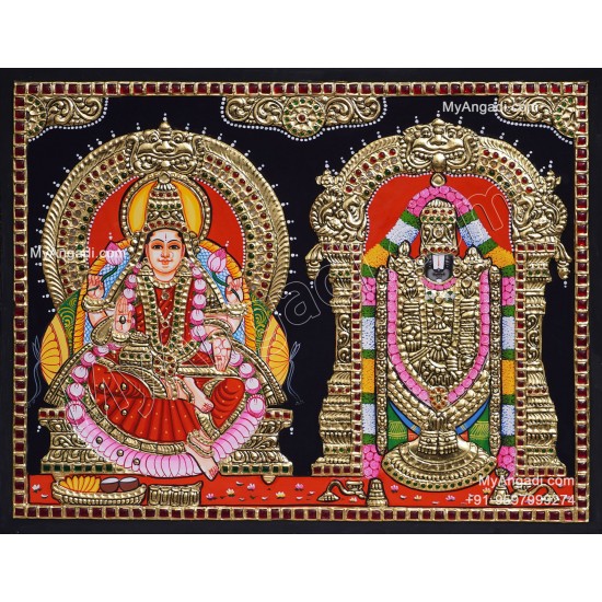 Balaji Lakshmi Tanjore Painting Balaji Lakshmi Tanjore Painting