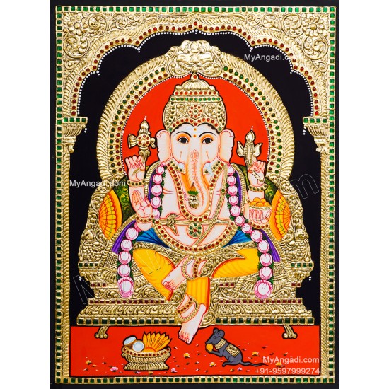 Pillayar Tanjore Painting Pillayar Tanjore Painting
