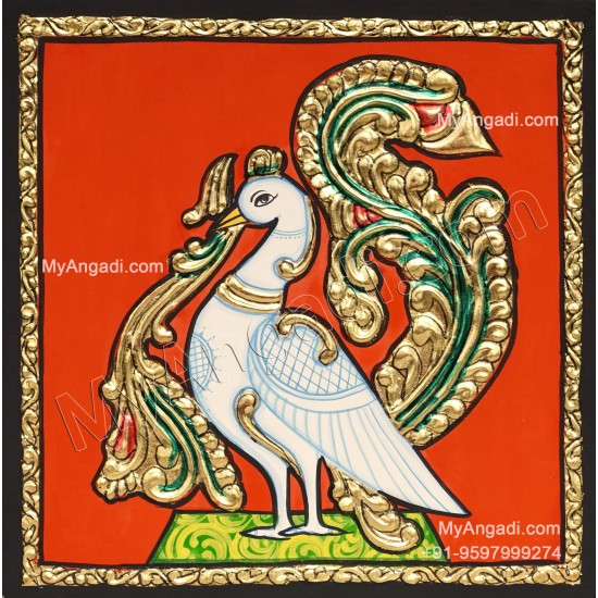 Peacock Tanjore Painting Peacock Tanjore Painting
