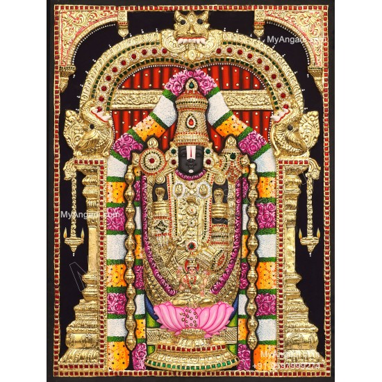 3D Balaji Lakshmi Tanjore Painting 3D Balaji Lakshmi Tanjore Painting