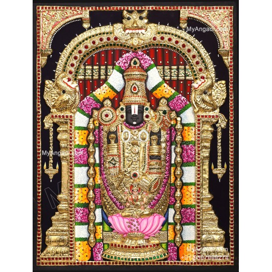 3D Balaji Lakshmi Tanjore Painting 3D Balaji Lakshmi Tanjore Painting