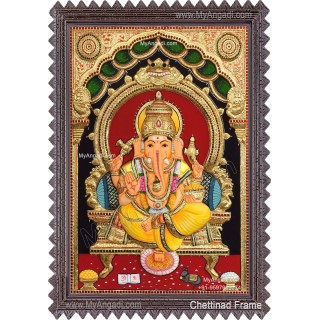 3D Ganesha Tanjore Painting 3D Ganesha Tanjore Painting