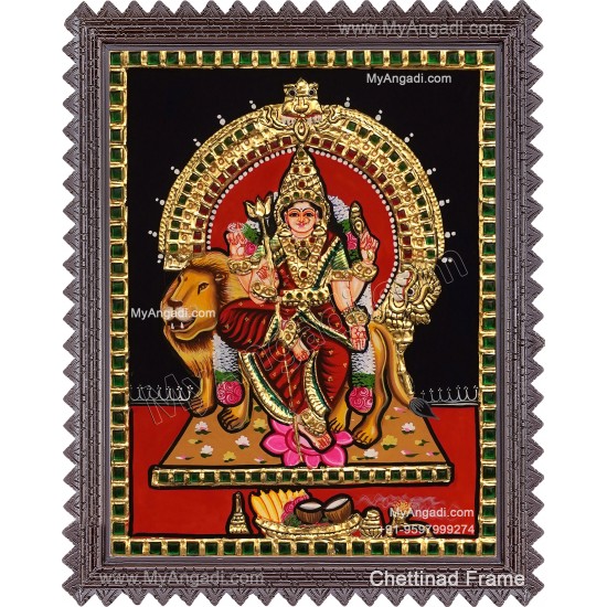 Durga Devi Tanjore Painting Durga Devi Tanjore Painting