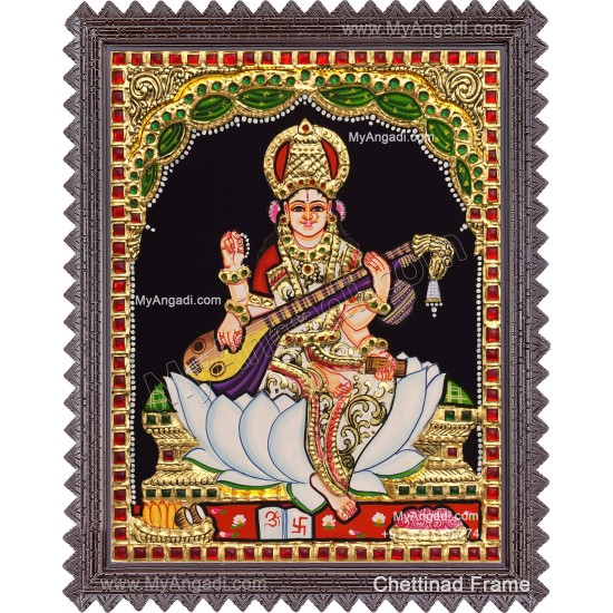 Saraswathi Tanjore Painting Saraswathi Tanjore Painting
