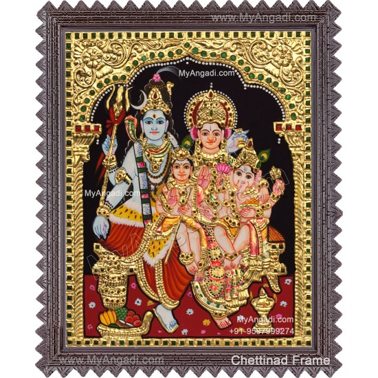 Shiva Family Tanjore Painting