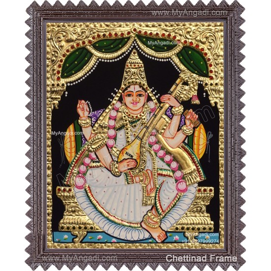 Saraswathi Tanjore Painting Saraswathi Tanjore Painting