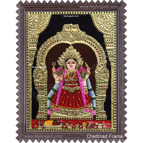 Shri Kunniyur Kamatchi Amman Tanjore Painting Shri Kunniyur Kamatchi Amman Tanjore Painting