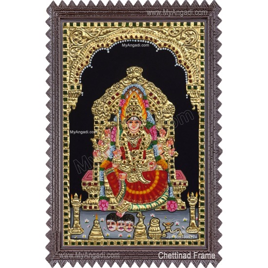 Samayapura amman Tanjore Painting Samayapura amman Tanjore Painting