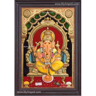 3D Ganesha Tanjore Painting