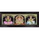 3 Panel  Lakshmi Ganesha Saraswathi Tanjore Painting