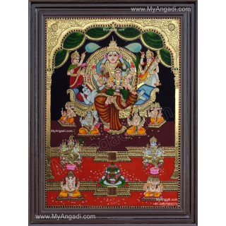 Raja Rajeshwari Tanjore Painting