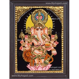 Kan Dhrishti Ganasha Tanjore Painting