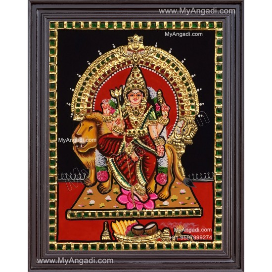 Durga Devi Tanjore Painting Durga Devi Tanjore Painting
