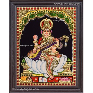 Saraswathi Tanjore Painting