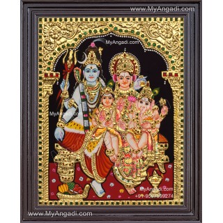 Shiva Family Tanjore Painting
