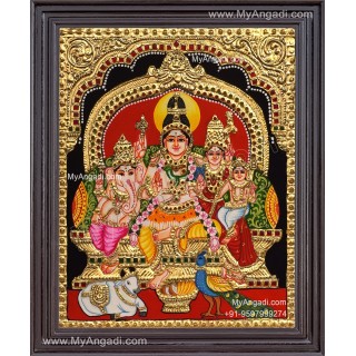 Shiva Family Tanjore Paintings