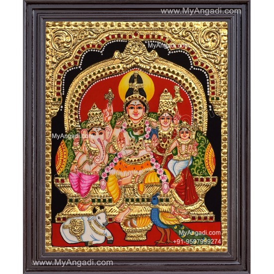 Shiva Family Tanjore Paintings