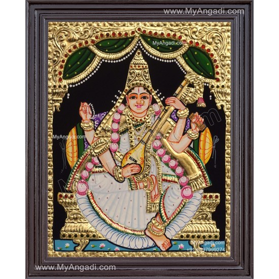 Saraswathi Tanjore Painting Saraswathi Tanjore Painting