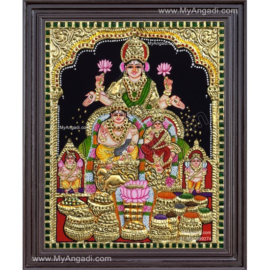 Kubera Lakshmi Tanjore Painting