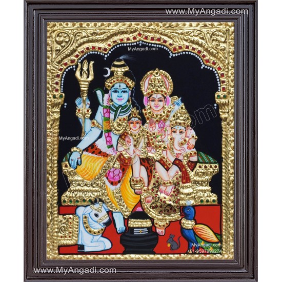 Shiva Family Tanjore Paintings