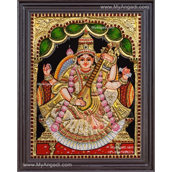 Saraswathi Tanjore Painting
