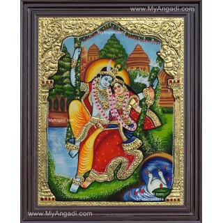 Radha Krishna Tanjore Painting