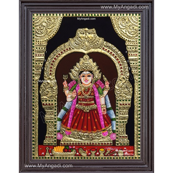 Shri Kunniyur Kamatchi Amman Tanjore Painting Shri Kunniyur Kamatchi Amman Tanjore Painting