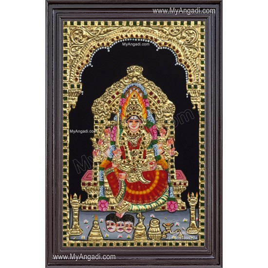 Samayapura amman Tanjore Painting Samayapura amman Tanjore Painting