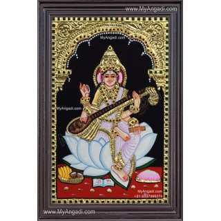 Saraswathi Tanjore Painting