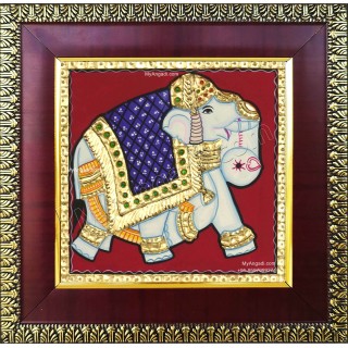 Elephant Tanjore Painting