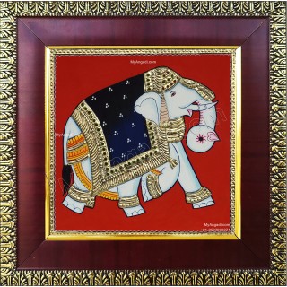 Elephant Tanjore Painting