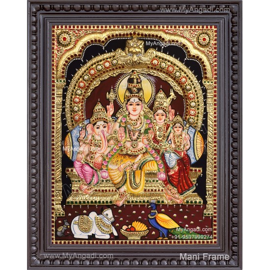2D Shiva Family Tanjore Painting