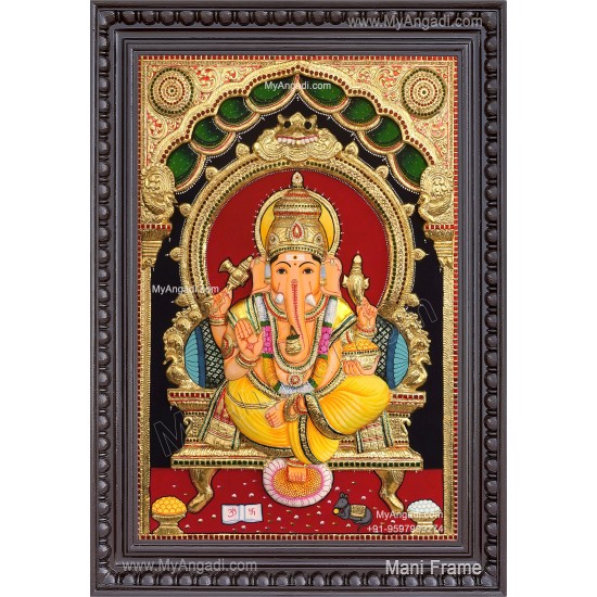 3D Ganesha Tanjore Painting