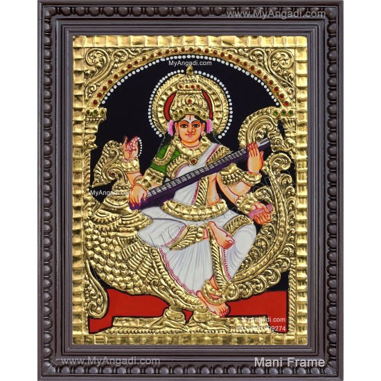 Saraswathi Tanjore Painting