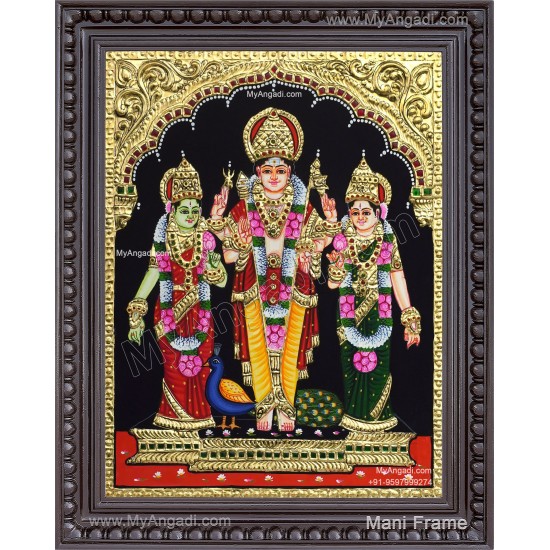 Murugan Valli Deivanai Tanjore Painting Murugan Valli Deivanai Tanjore Painting