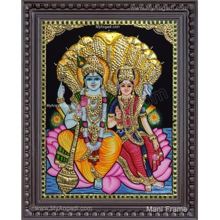 Vishnu Lakshmi Tanjore Painting Vishnu Lakshmi Tanjore Painting