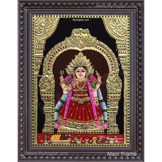 Shri Kunniyur Kamatchi Amman Tanjore Painting Shri Kunniyur Kamatchi Amman Tanjore Painting